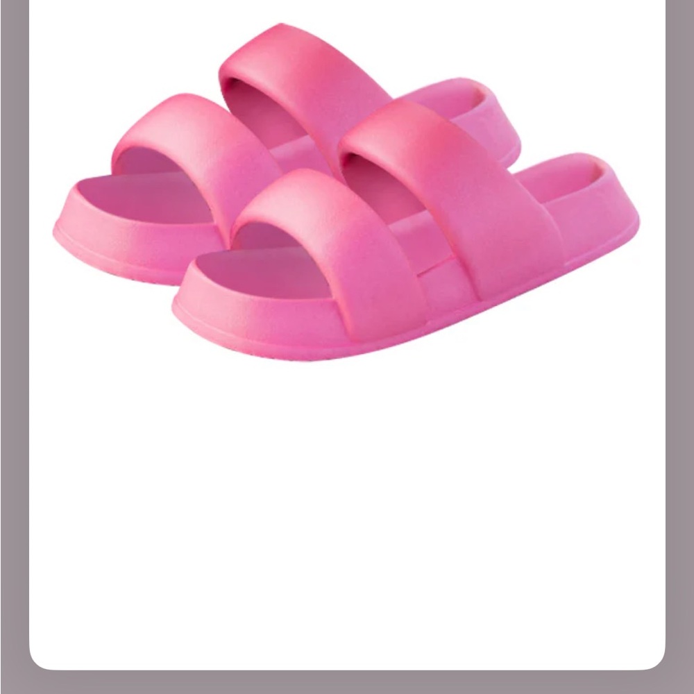 Vibrant Pink Slide Sandals. Super Compfy - Picture 4 of 4